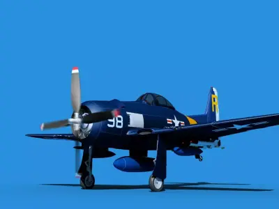 Grumman F8F-2 Bearcat V06 3D model