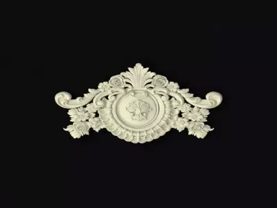 dekor victorian ornate medallion 3D model