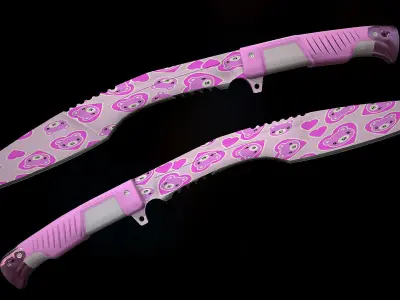 Knife Kukri - Hello Teddy Low-poly 3D model