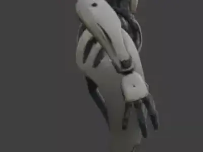 Aesthetic Gritty Bio-Robot 3D Model Low-poly 3D model