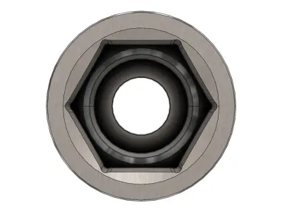 Soquete Longo 19mm x 1-2 pol Long Socket CP S419MD 3D model