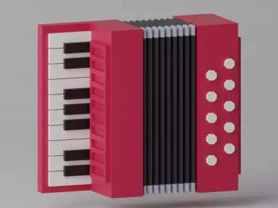 Cartoon Accordion 3D model