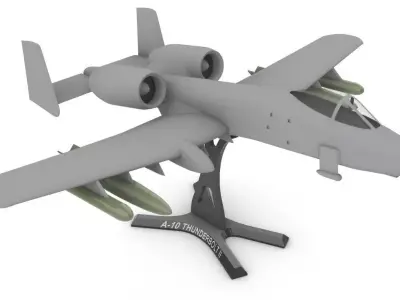 A-10 Thunderbolt II 3D print model buy