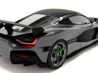 Rimac Nevera R 2025 Low-poly 3D model