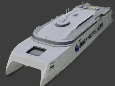 High speed ferry Bornholmslinjen Express 5 3D model Low-poly 3D model