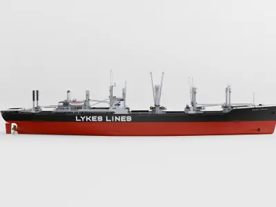 Cargo Ship Solon Turman Vessel 1961 3D model