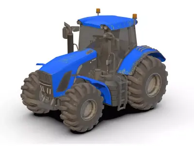 Tractor Model Low-poly 3D model