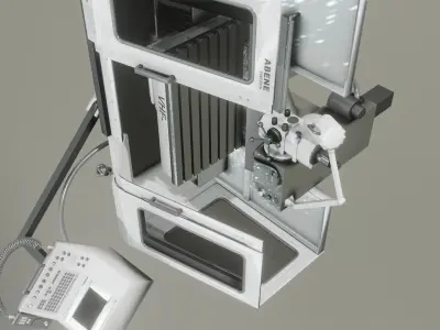 Milling Machine 3D Model Low-poly 3D model
