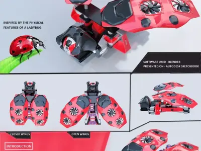 Robotic Insect Drone Free 3D model