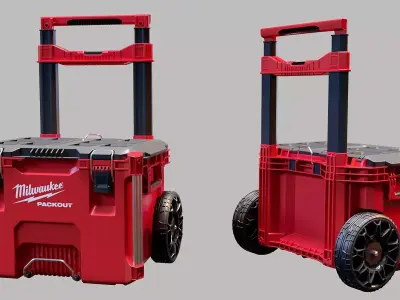Milwaukee Rolling Toolbox Low-poly 3D model