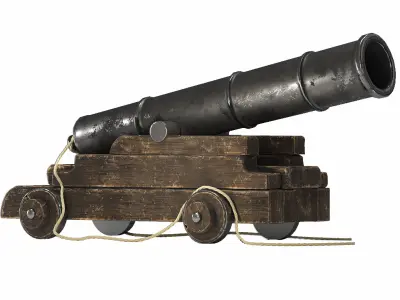 war cannon 3D model purchase