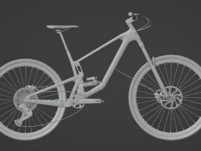 Bicycle gold mountain bike 3D model