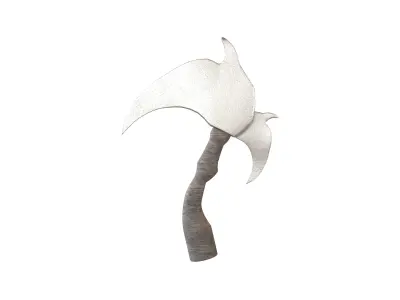 Cartoon Scythe v1 001 Low-poly 3D model