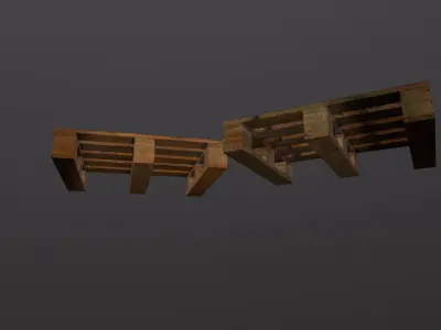 2 in 1 - Pallet with 2 different Skins Low-poly 3D model