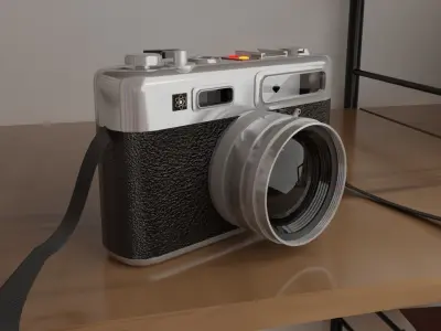 Vintage Camera Yashica Electro 35 Low-poly 3D model