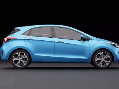 Hyundai i30 Metallic Blue 3D model