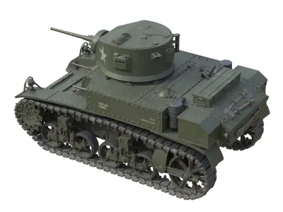 M3 Struat Tank Low-poly 3D model