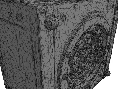 Industrial Vault Safe Box Low-poly 3D model purchase