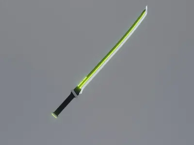 Neon weapon set Free low-poly 3D model