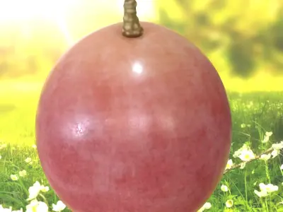 Grape01LowPoly plum Low-poly 3D model