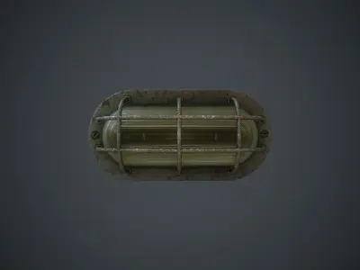 BunkerLight metal box Low-poly 3D model