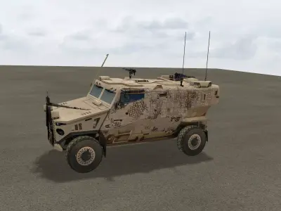 Foxhound armoured vehicle Low-poly 3D model