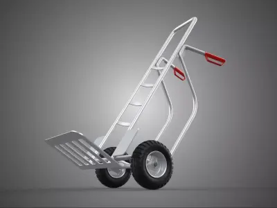 TRUNDLER HAND TRUCK HANDCART BAG SACK TROLLEY BARROW BOX PALLET 3D model