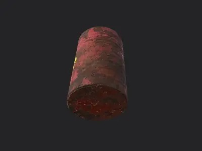 barrel radioactive Low-poly 3D model purchase