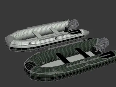 Inflatable boats 3D model