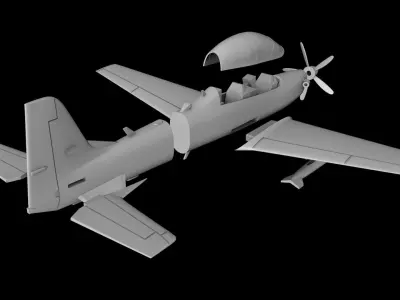 EMB-314 EMBRAER SUPER TUCANO SCALE 1-48 Ready to Print 3D print model