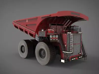heavy mining truck 3D model Polygon mesh