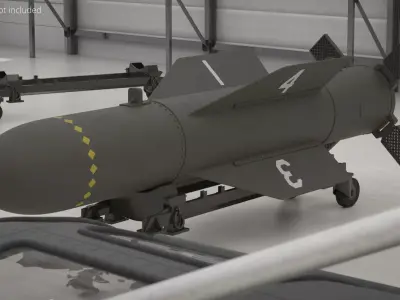 GBU-57 Bunker Buster Rigged 3D model purchase