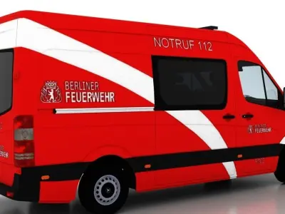 Mercedes Benz Sprinter L2H2 2009 Germany Ambulance 3D model
