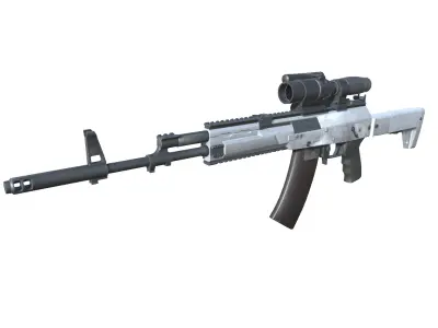 13-AK12-gun model 3d game ready model Low-poly 3D model Low-poly 3D model