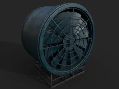 Big Metro Fan Low-poly 3D model