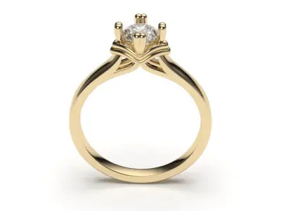 solitaire with ring sizes  8 part S113 3D print model