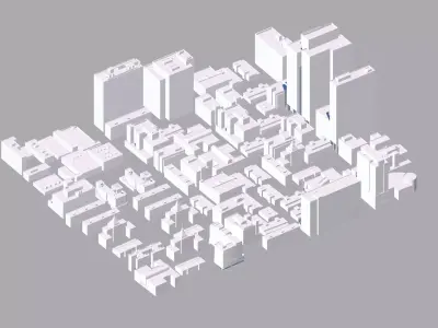 Buildings City building industrial park commercial housing 3D model V2