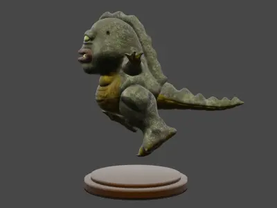 crocodile kid Free 3D model