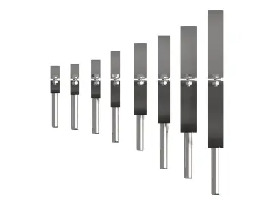 Standard pipe clamps Low-poly 3D model