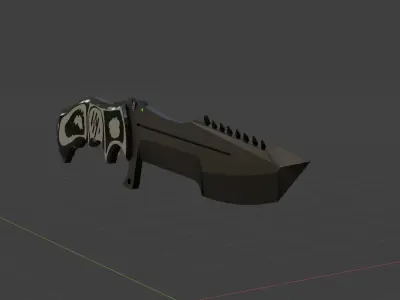 Hustman knife cs go Low-poly 3D model