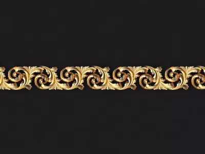 carved baguette 3D model 15