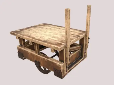 Old Factory Cart 3D model