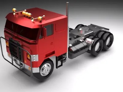 Flat Nose Truck 3D model