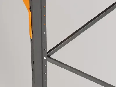 Warehouse pallet racks  3D model