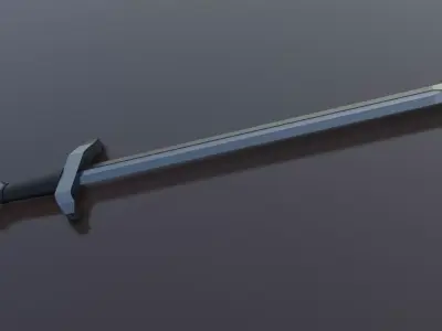 sword low poly Free 3D model