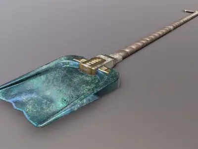 Shovel - Adamantite Low-poly 3D model