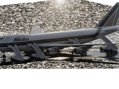 Boeing 747-200B and Douglas DC-8-62 3D model