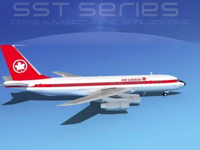 Boeing 707-320 SS Air Canada 3D model