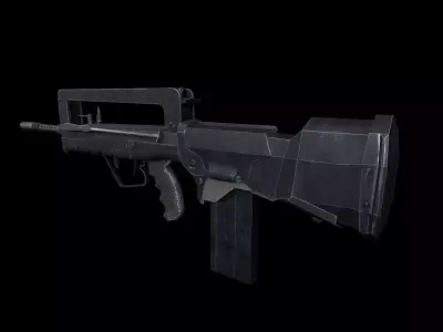 low poly game ready weapon asset Low-poly 3D model