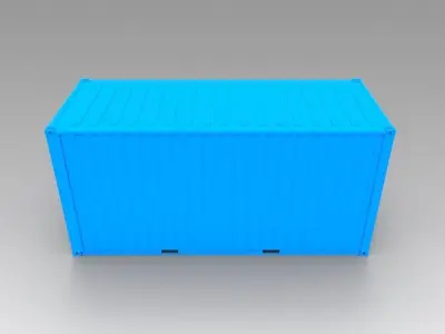 Container Ruined 20ft 3D model